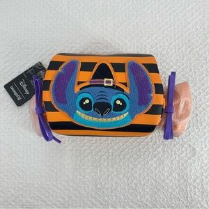 Loungefly Disney Lilo & Stitch Striped Halloween Candy Wrapper crossbody bag NWT